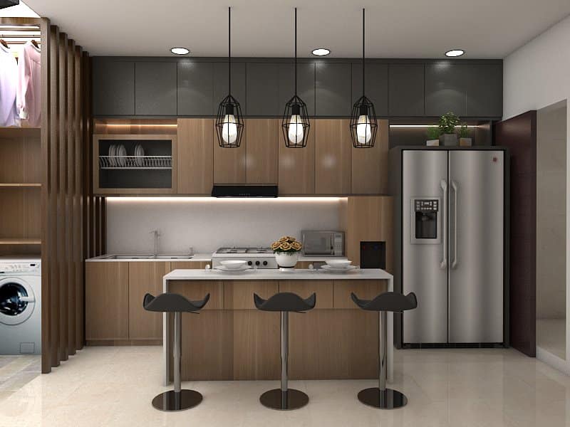 Elegan dan Mewah, Ubah Tampilan Dapur Anda dengan Desain Kitchen Set Mini Bar Modern